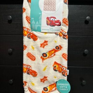 Disney Cars Plush Blanket with Red and Orange Design